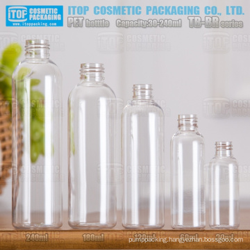 TB-BR Series 30ml 60ml 120ml 180ml 240ml high quality classical popular color customizable boston round pet bottles